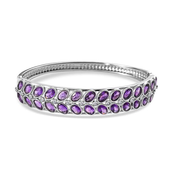 Afrikanischer Amethyst und Zirkon-Armreif, 19 cm - 12,20 ct. image number 0