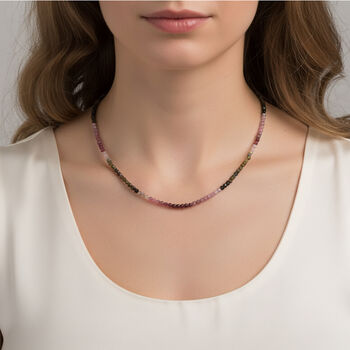 Multi-Turmalin 45cm Halskette - 50 ct.