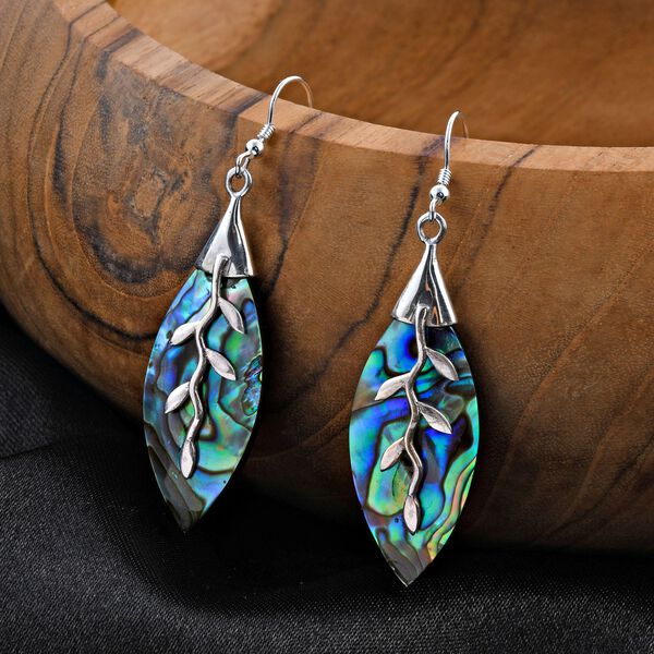 Royal Bali Kollektion - Abalone Muschel Ohrringe, 925 Silber image number 2