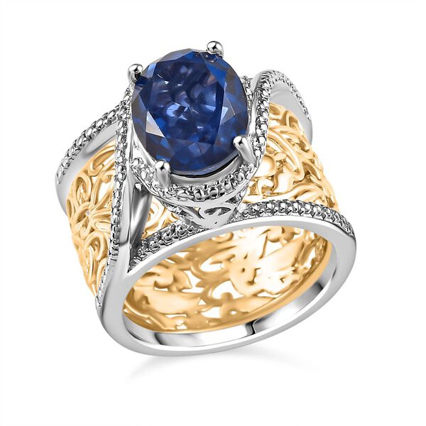 2er-Set- Ceylonfarbene Quarz Triplett Ringe - 3,30 ct. image number 4