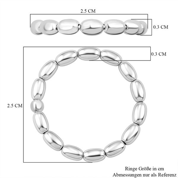 Perlen-Bandring in 925 Silber image number 4