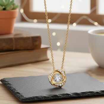 RADIANTA GRA zertifiziert Moissanit (D-VVS) Halskette ca. 45 cm 925 Silber vergoldet ca. 0.51 ct