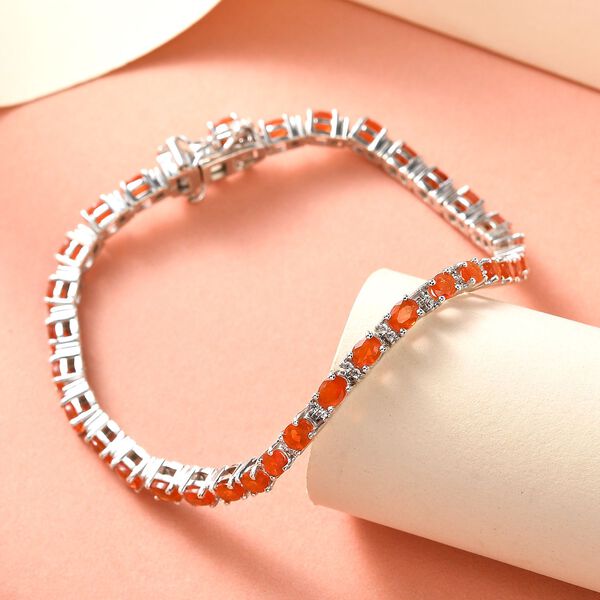 Mexikanisches Krisch-Feueropal und Zirkon-Armband image number 2
