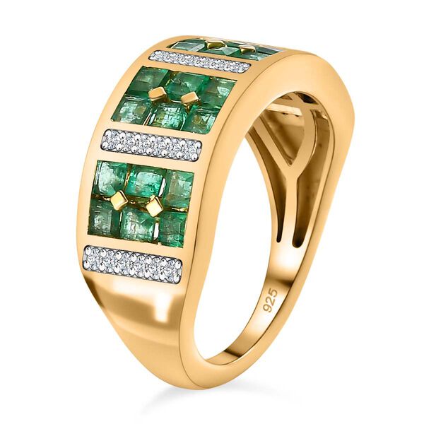 Kagem sambischer Smaragd und Zirkon-Ring - 1,71 ct. image number 5