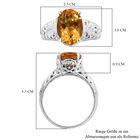 Royal Bali - Citrin Ring, 925 Silber (Größe 19.00) ca. 5.38 ct image number 5