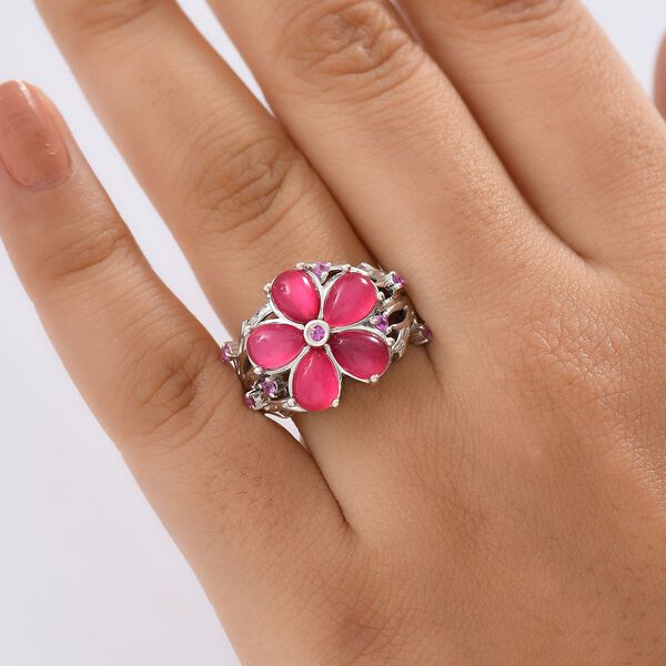 GP Italian Garden Kollektion - Maulbeer Mondstein, rosa Saphir, Kanchanaburi blauer Saphir Ring - 4,30 ct. image number 2