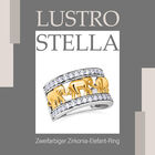 LUSTRO STELLA - zweifarbiger Zirkonia-Elefant-Ring in Silber image number 7