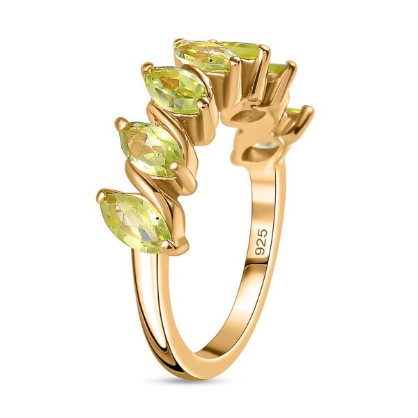 Natürlicher Peridot Ring, 925 Silber Gelbgold Vermeil (Größe 17.00) ca. 1.74 ct image number 5