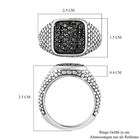 Schwarzer Diamant Ring, 925 Silber Schwarz oxidiert (Größe 21.00) ca. 1.00 ct image number 6