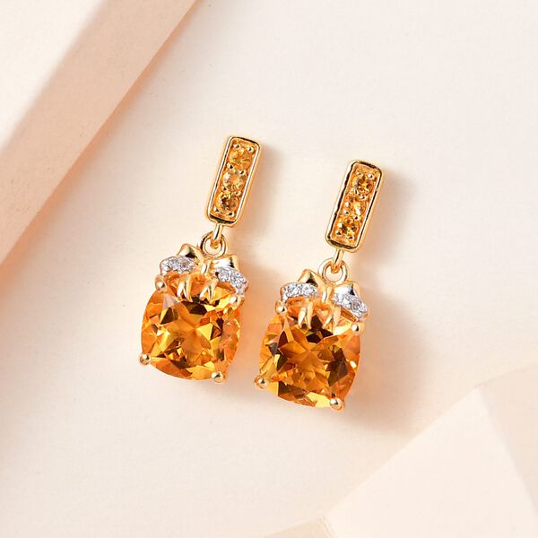 GP Ribbon Kollektion - Citrin, Zirkon und blaue Saphir-Ohrringe - 4,60 ct. image number 2