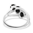 Schwarzer Spinell Ring, 925 Silber (Größe 20.00) ca. 1,34 ct image number 5