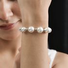 Kristall aus weißer Perle Armband ca. 26.75 cm Edelstahl image number 2