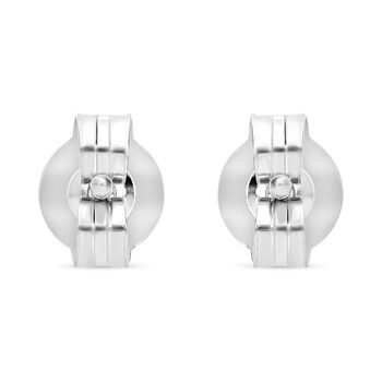 Wei&szlig;erDiamant Ohrringe, 925 Silber platiniert