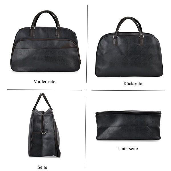 Kunstleder Reisetasche, dunkelbraun image number 4