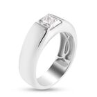 LUSTRO STELLA Hergestellt mit ZIRKONIA Herren Ring 925 Silber Platin-Überzug (Größe 20.00) ca. 2,23 ct image number 3