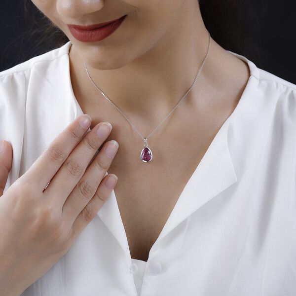 Rosa mystischer Topas Anh&auml;nger mit Kette, 50 cm - 3,83 ct. image number 2