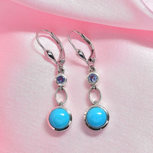 D'Joy AA Sleeping Beauty Türkis, Tansanit Ohrringe 925 Silber rhodiniert ca. 2.63 ct image number 2