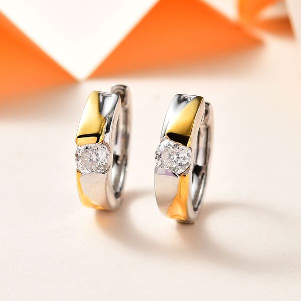 Moissanit Huggie Ohrringe - 0,95 ct. image number 6