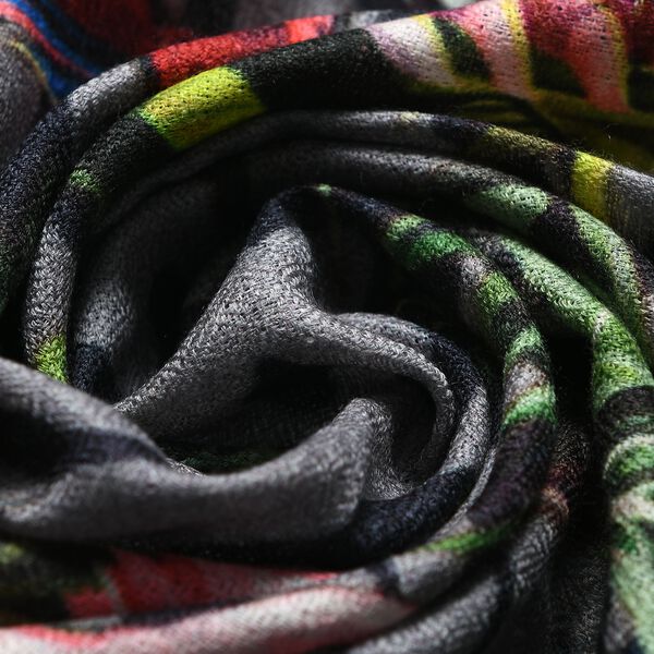 LA MAREY Schal aus 100% Premium-Kaschmir mit Digitaldruck, 70x200cm, Tropical image number 11