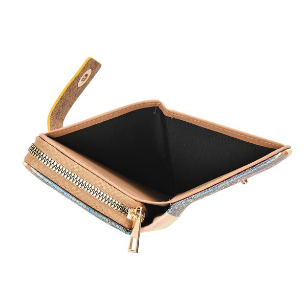 Langportemonnaie, RFID-Schutz, 19x4x9cm, Gelb Multicolor, Alphonse-Mucha-Motiv. image number 7