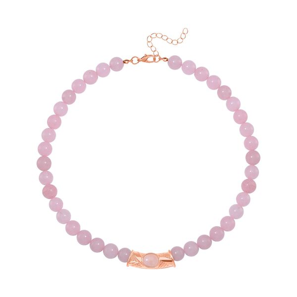 Rosenquarz Halskette, 45 cm- 330 ct. image number 3