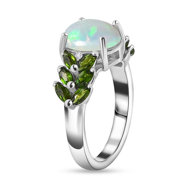 AA nat&uuml;rlicher, &auml;thiopischer Welo Opal, Zirkon und Chromdiopsid-Ring - 2,74 ct. image number 6