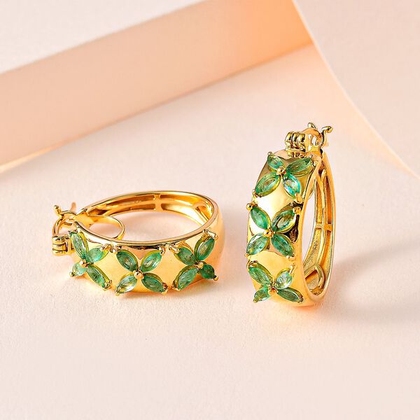 Kagem Sambischer Smaragd Ohrringe image number 2