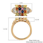 Mehrfarbig Saphir und Zirkon Ring 925 Silber vergoldet (Größe 16.00) ca. 1,54 ct image number 6