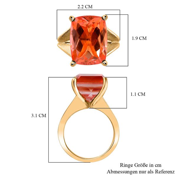 Padparadscha Quarz Triplett Ring, ca. 12,96 ct. image number 7