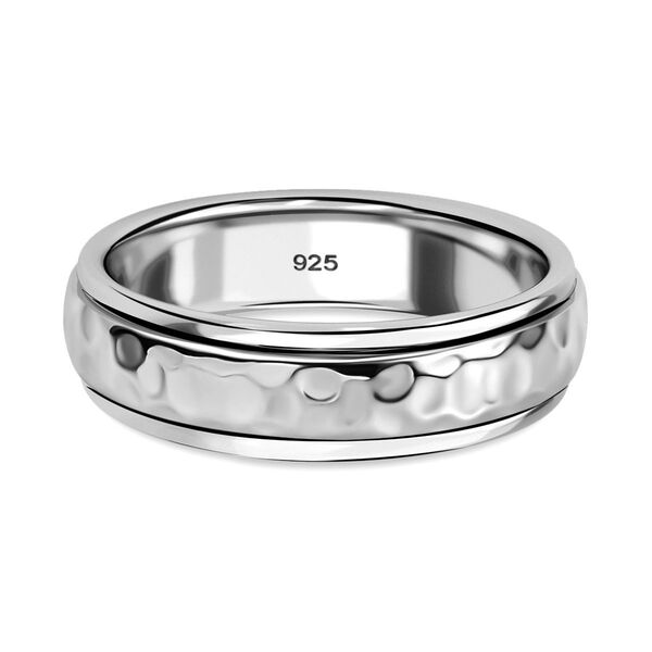 Strukturierter Spinning-Band-Ring, 925 Silber rhodiniert image number 4