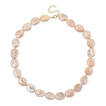D'Joy Pfirsich Keshi Perle 45+5cm Halskette
