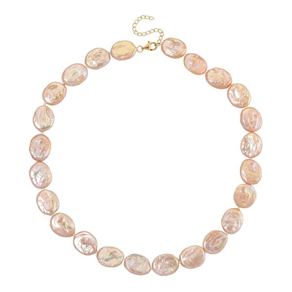 D'Joy Pfirsich Keshi Perle 45+5cm Halskette image number 4