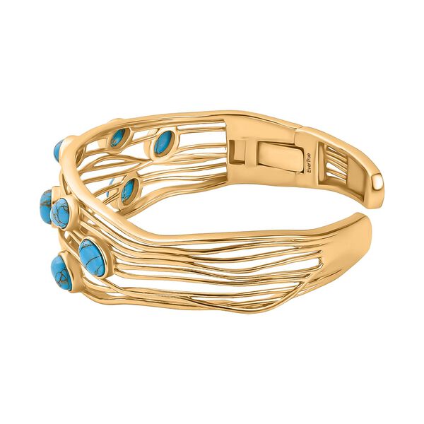 Blauer T&uuml;rkis Armreif, 19 cm - 7,74 ct. image number 3