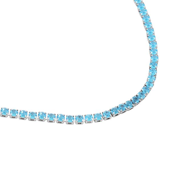 2er-Set- blaue Kristall-Halskette und Armband - 14 ct. image number 4