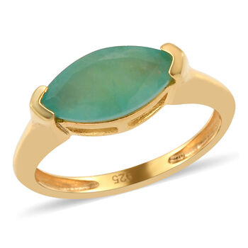 Grandidierit Solit&auml;r Ring 925 Silber vergoldet  ca. 1,75 ct