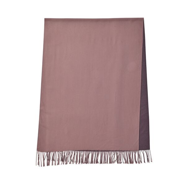 Supersoft Doppelgewebter Schal mit Fransen, zweifarbig, Lila image number 2