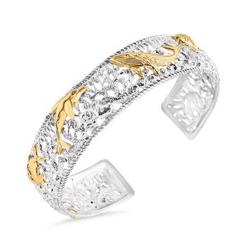 Royal Bali - Meeres-Safari Armreif, 925 Silber, bicolor, ca. 19 cm ca. 32,86g