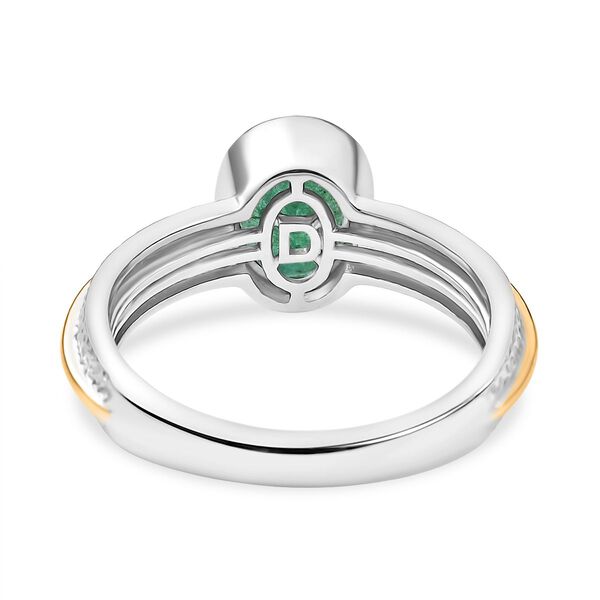 D’Joy AA Socoto Smaragd zweifarbiger Ring - 1,18 ct. image number 6