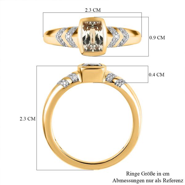 AAA Turkizit und wei&szlig;er Zirkon-Ring - 1,36 ct. image number 7