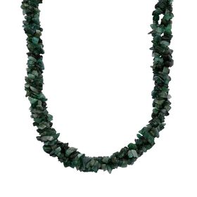 Socoto Smaragd Halskette ca. 50 cm 925 Silber rhodiniert ca. 330,00 ct.