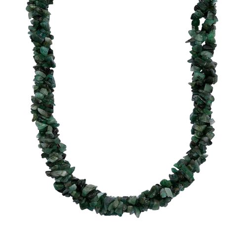 Socoto Smaragd Halskette ca. 50 cm 925 Silber rhodiniert ca. 330,00 ct. image number 0