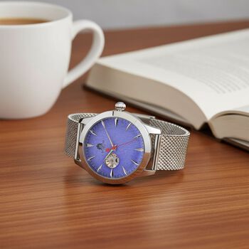 LUXUS SAMMLER EDITION - William Hunt Uhr, SEIKO AUTOMATIK Uhrwerk, Saphir Glash&auml;user, 5 ATM, Goldfarbene Edelstahl Armband