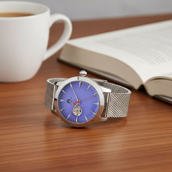 LUXUS SAMMLER EDITION - William Hunt Uhr, SEIKO AUTOMATIK Uhrwerk, Saphir Glash&auml;user, 5 ATM, Goldfarbene Edelstahl Armband image number 1