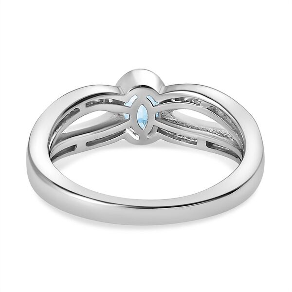 Espirito Santo Aquamarin Ring, 925 Silber platiniert, ca. 1,04 ct image number 6