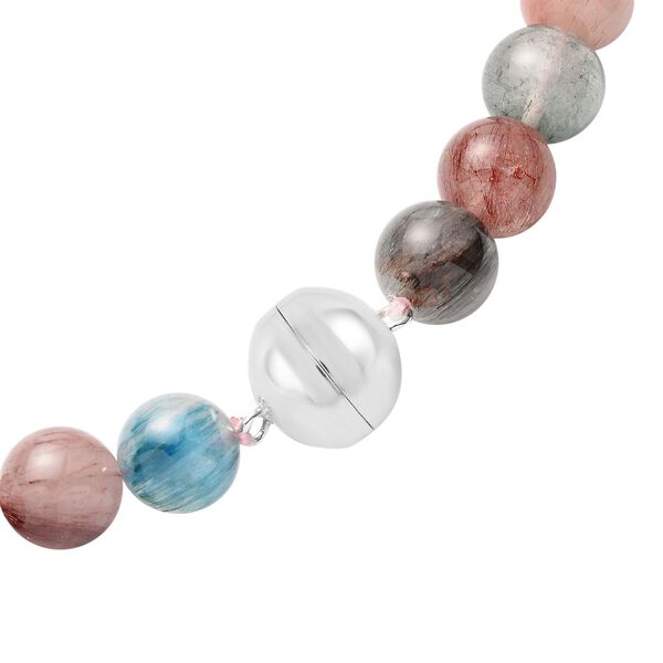 Multi Rutil Quarz Halskette, ca. 50 cm, 925 Silber rhodiniert ca. 505.00 ct image number 5