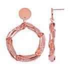 Weißer Kristall Ohrringe Reines Messing