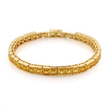 Gelbes Zirkonia Armband, 18+2,5cm