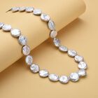 Weiße Keshi Perlen-Halskette in Silber, 50 cm, 225,00 ct. image number 1