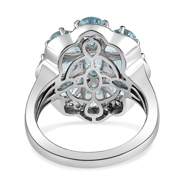 Espirito Santo Aquamarin und Zirkon Ring, ca. 3,92 ct. image number 7