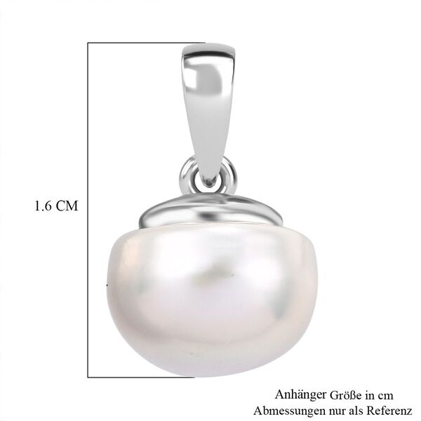 Weißer Süßwasser Perle Anhänger image number 6
